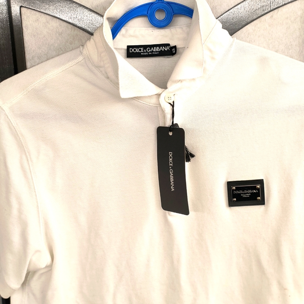 Dolce and Gabbana Size 48/Medium/White / Men's Polo